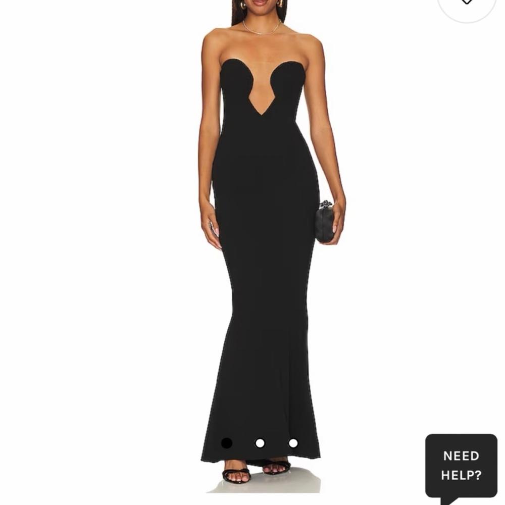 Nookie Elegant Black Strapless Gown
